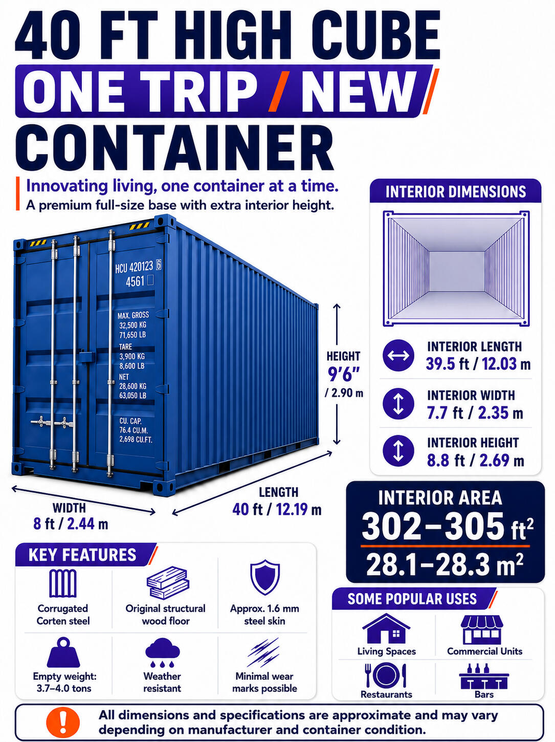 40 FT HC OT CONTAINER