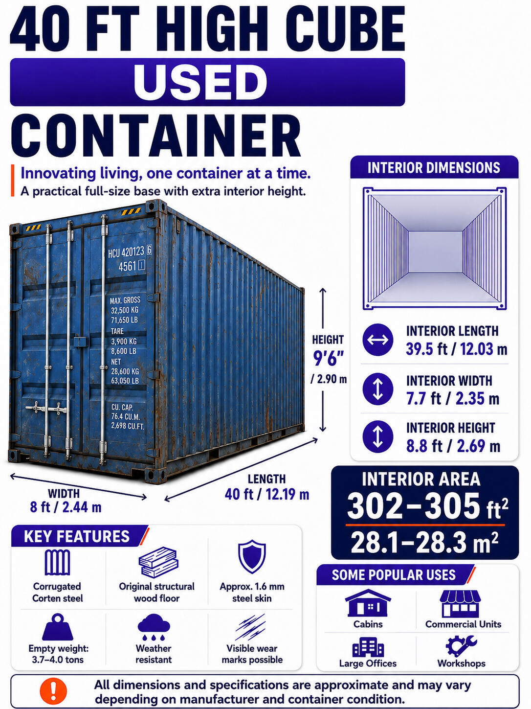 40 FT HC USED CONTAINER